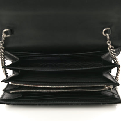 Gucci Velvet GG Monogram Mini Dionysus Chain Wallet Black 5 of 11