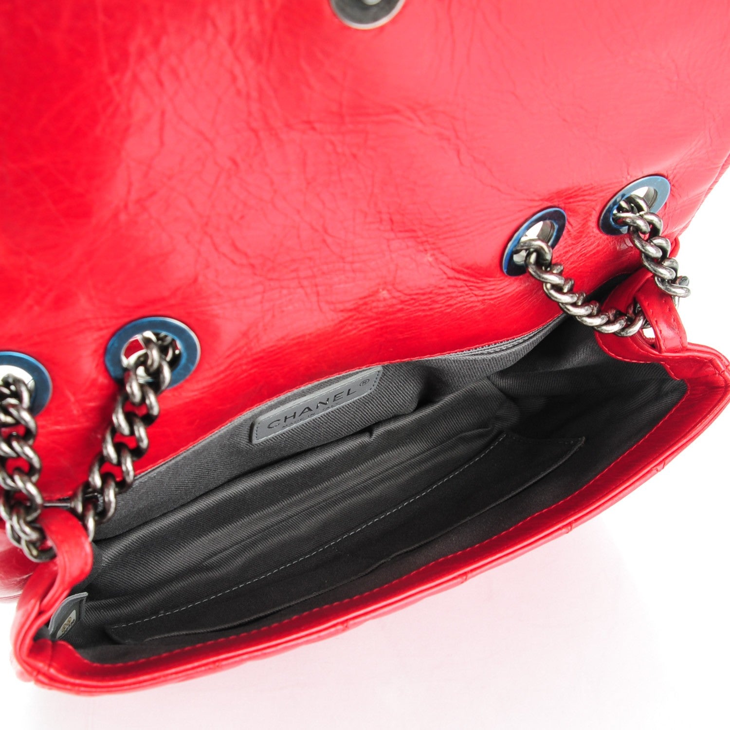 Chanel Glazed Calfskin Quilted Flap Red 5 of 7