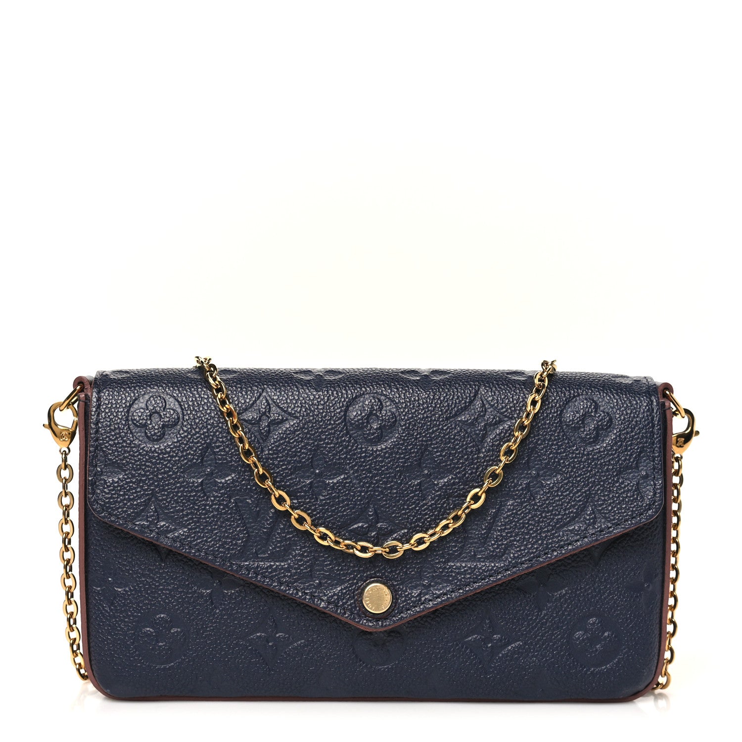 Louis Vuitton Empreinte Pochette Felicie Chain Wallet Marine Rouge 1 of 10