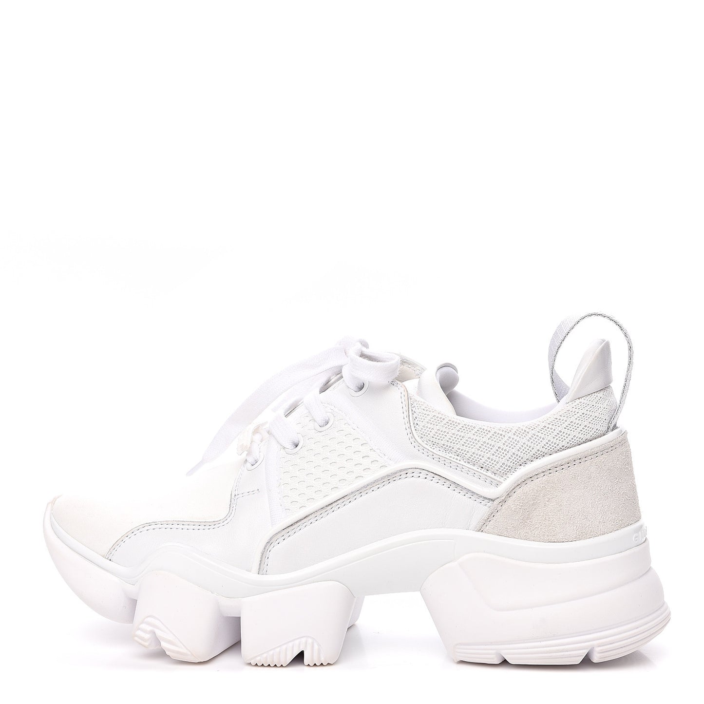 Calfskin Neoprene Jaw Low Sneakers 38 White