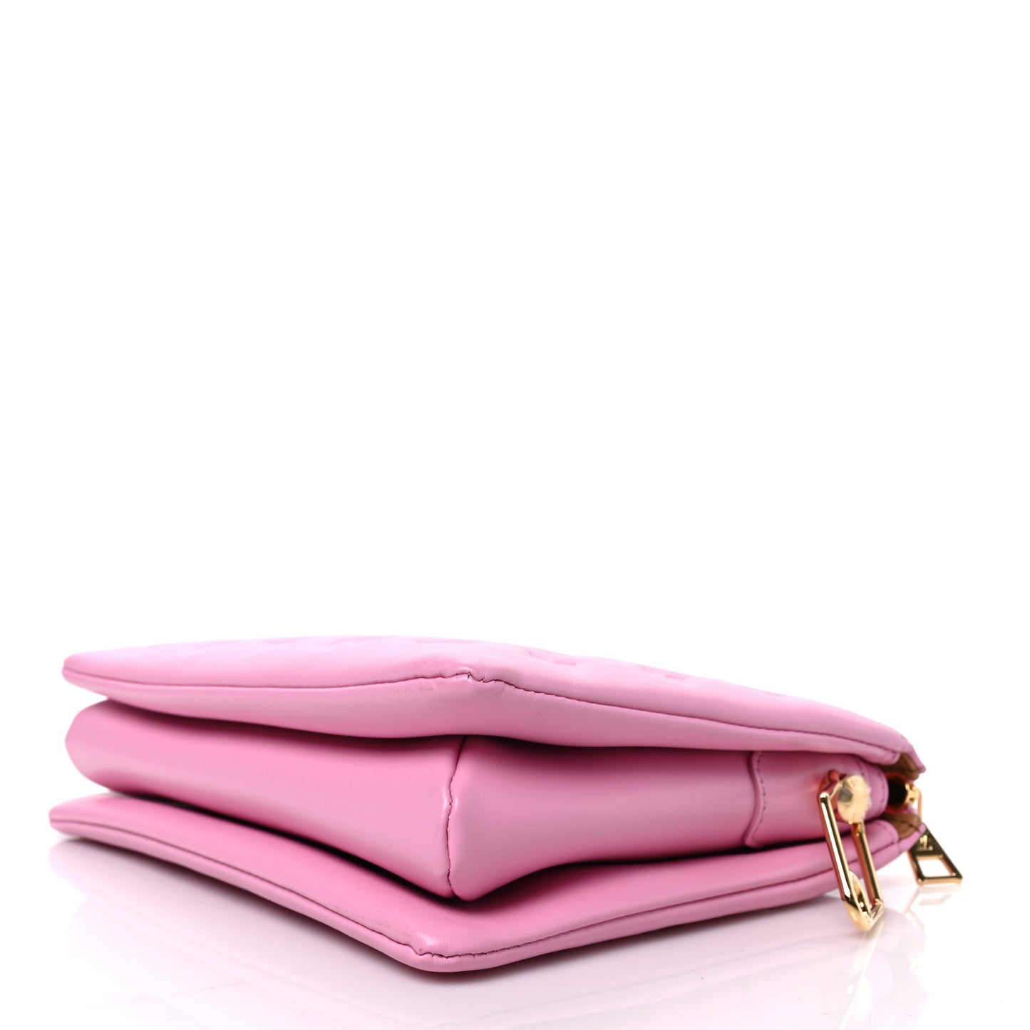 Lambskin Embossed Monogram Coussin PM Rose Bonbon