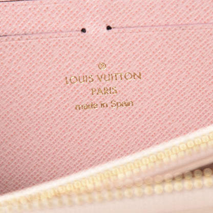 Louis Vuitton Damier Azur Clemence Wallet Rose Ballerine 6 of 11