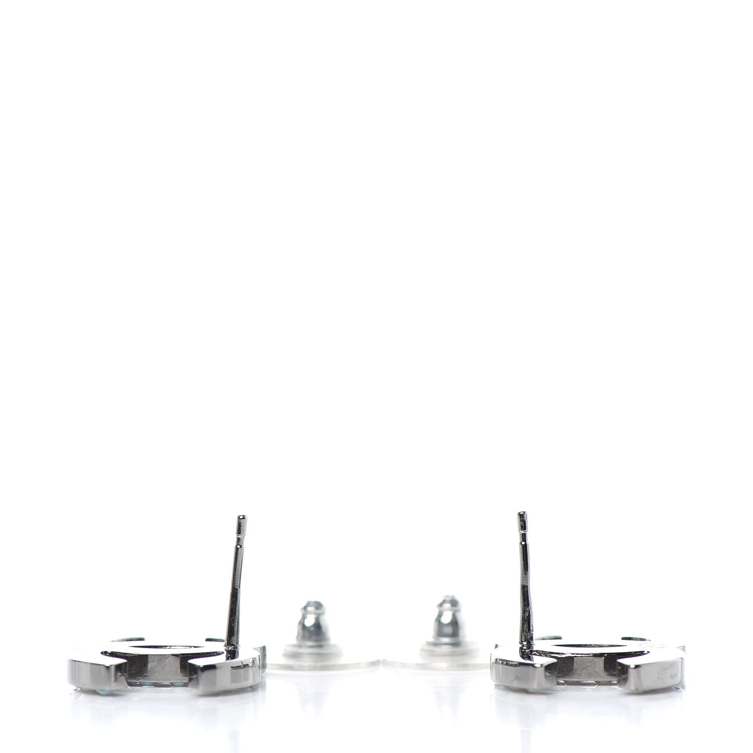 Chanel Iridescent Crystal CC Earrings Multicolor 3 of 4