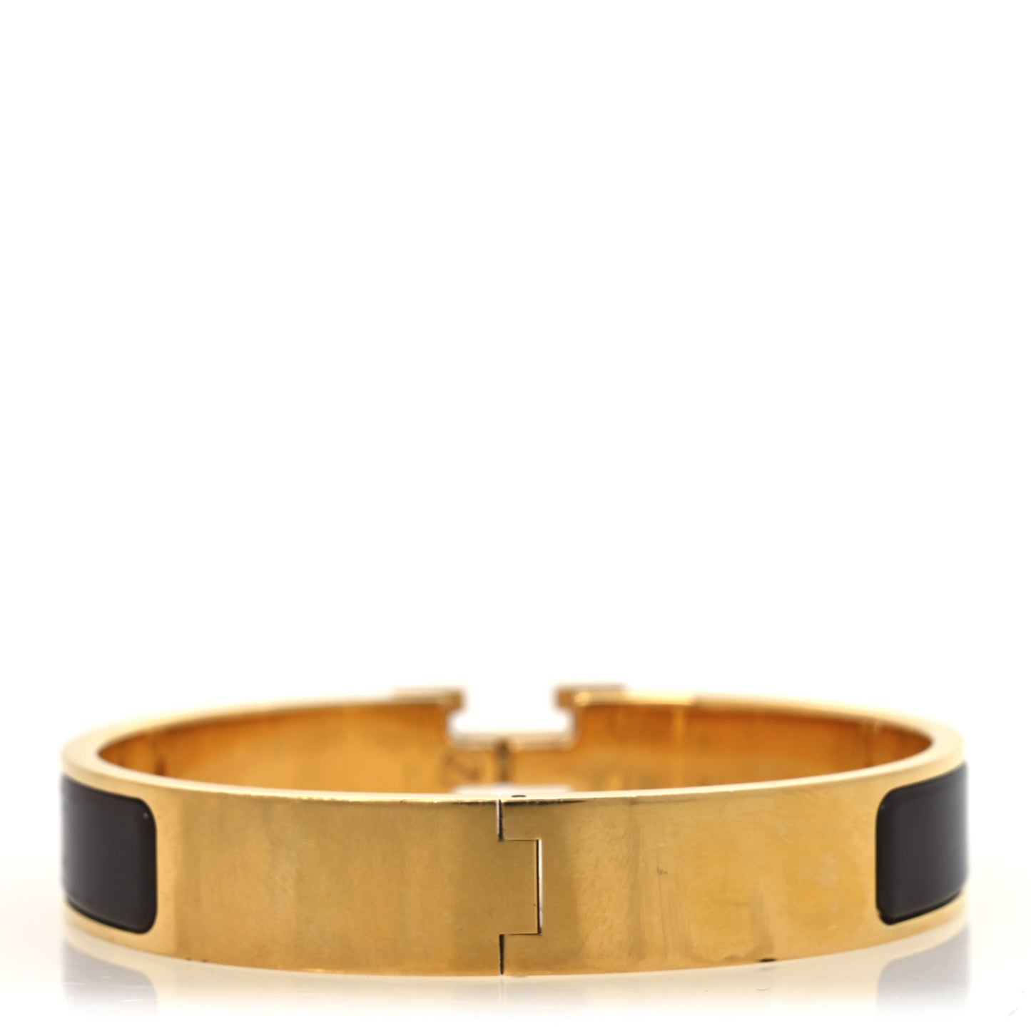 Enamel Narrow Clic Clac H Bracelet GM Moka