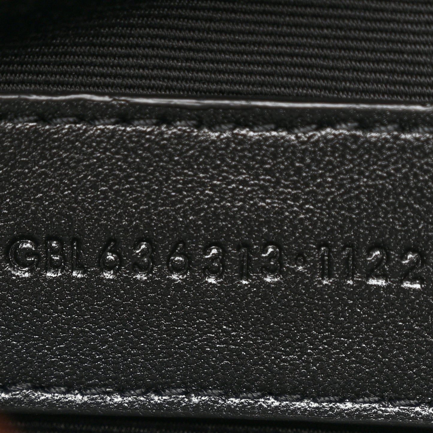 Grain De Poudre Chevron Monogram Large Bill Pouch Black