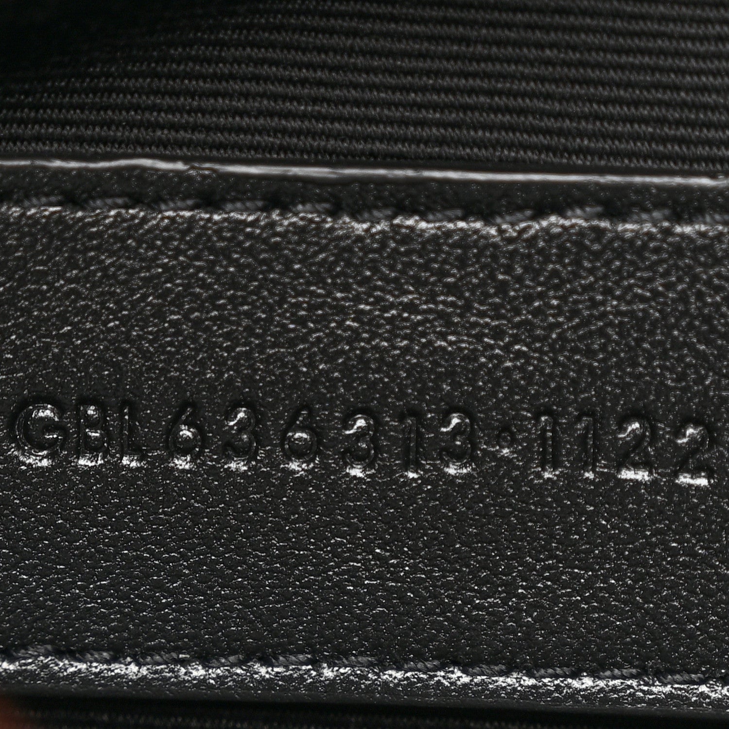 Saint Laurent Grain De Poudre Chevron Monogram Large Bill Pouch Black 7 of 9