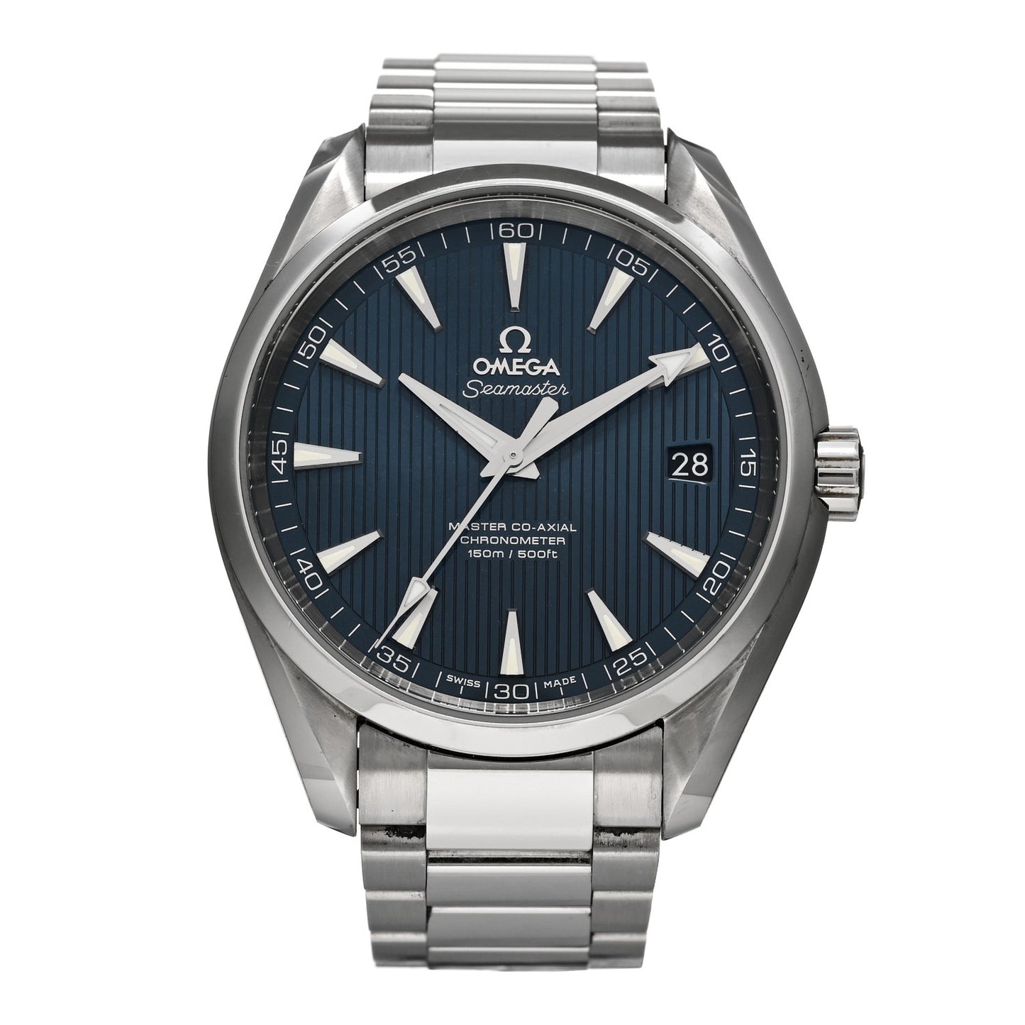 Stainless Steel 41mm Seamaster Aqua Terra Master Co-Axial Chronometer Automatic Watch Blue 231.10.42.21.03.003