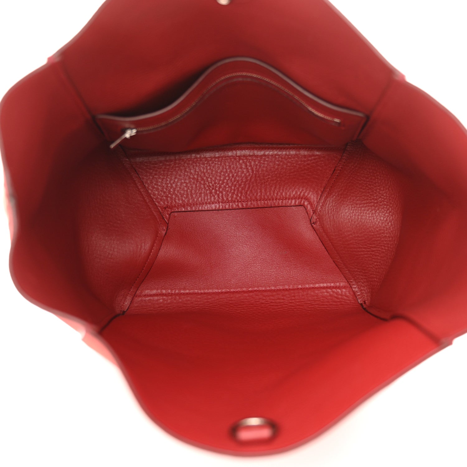 Celine Suede Calfskin Sangle Bucket Bag Red 5 of 11