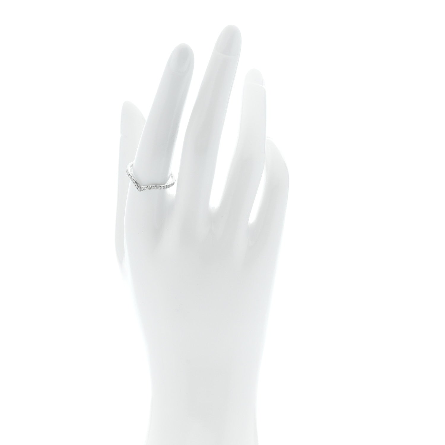 Tiffany Platinum Diamond Soleste V Band Ring 57 8 2 of 4
