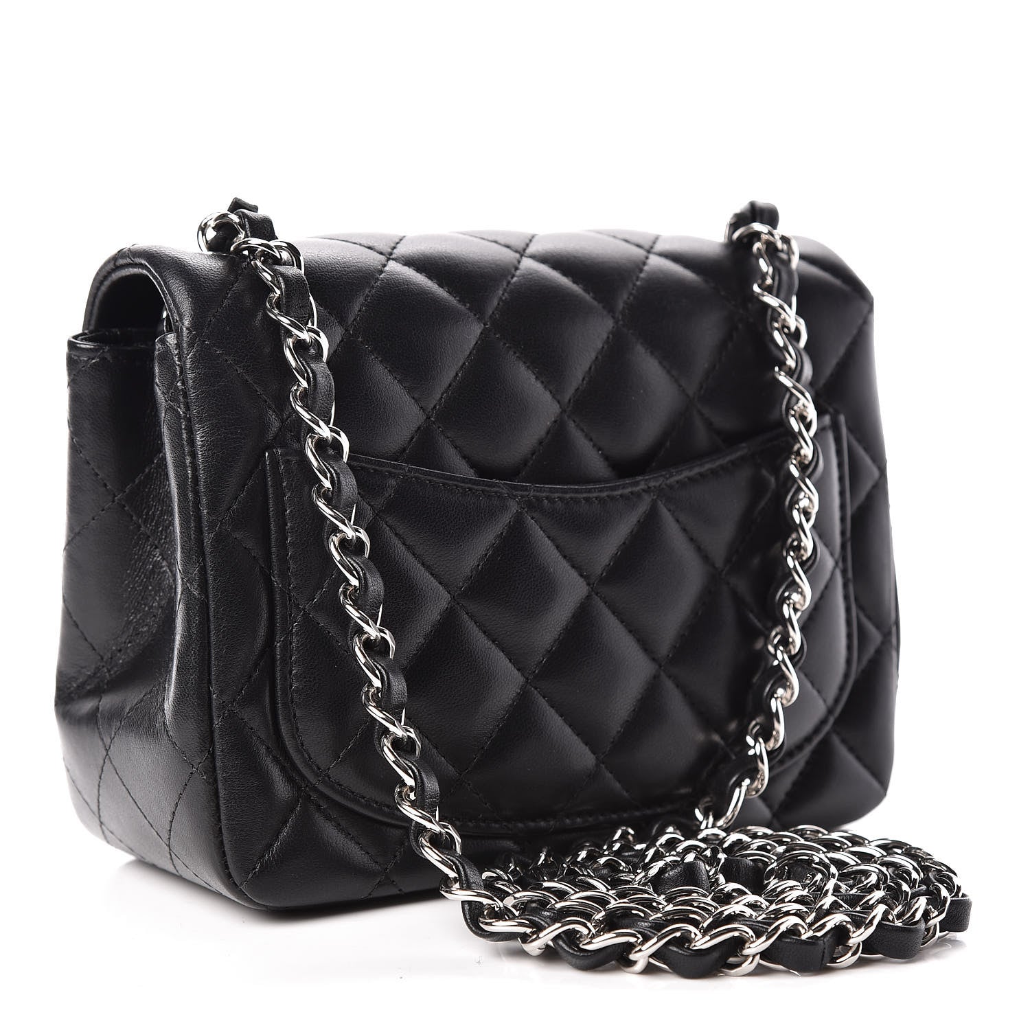 Chanel Lambskin Quilted Mini Square Flap Black 3 of 15