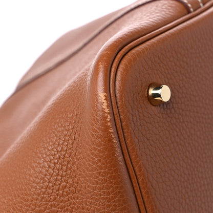 Hermes Taurillon Clemence Picotin Lock 22 MM Gold 9 of 12