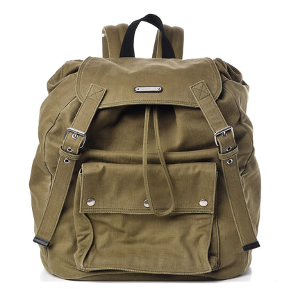 Saint Laurent Gabardine Noe Backpack Khaki 1 of 12