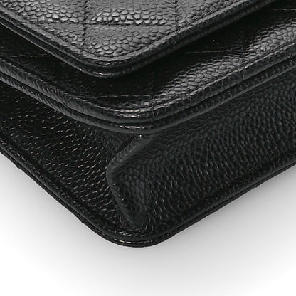 Chanel Caviar Quilted Wallet On Chain WOC Black 10 of 12