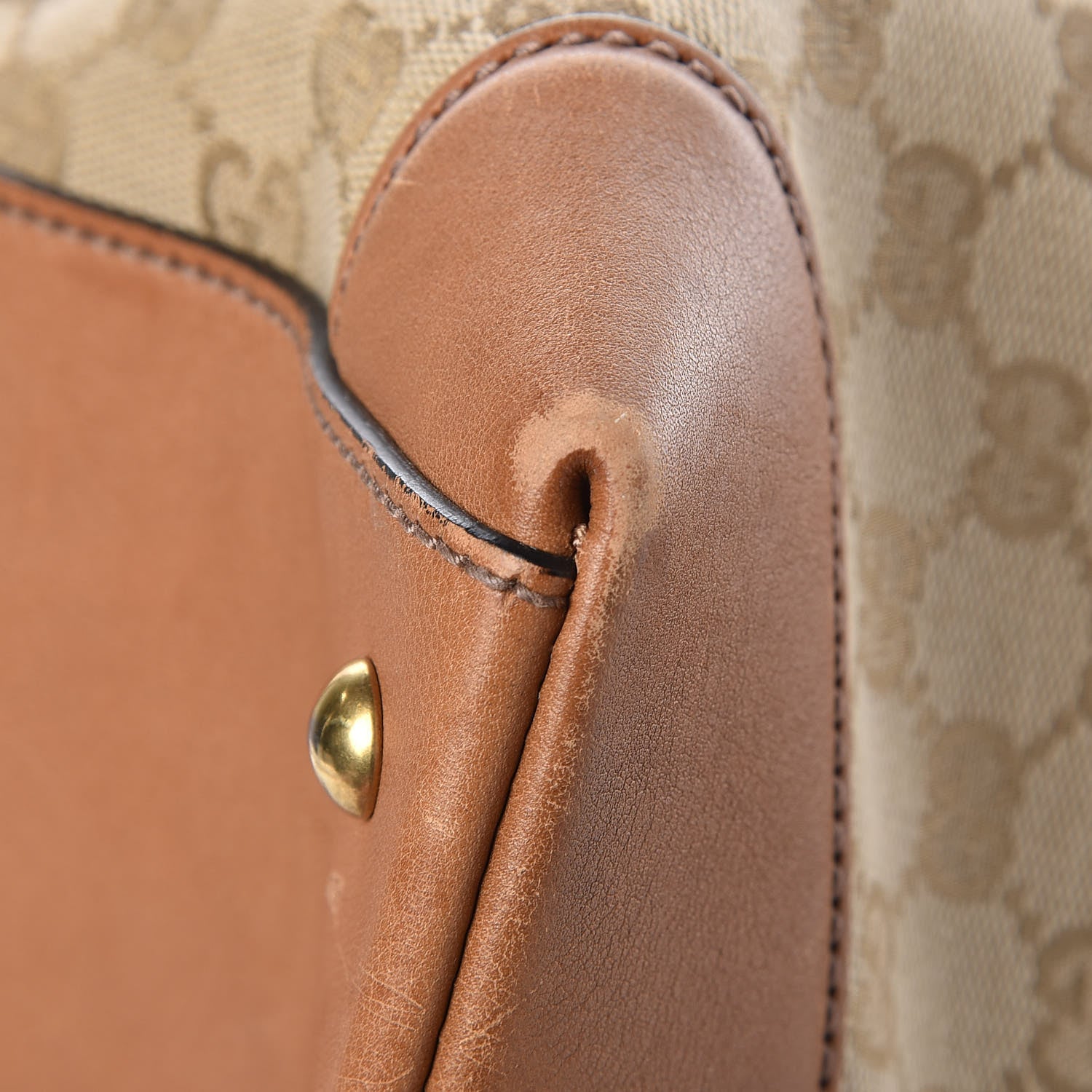 Gucci GG Monogram Web Large Rania Top Handle Bag Sand 12 of 12