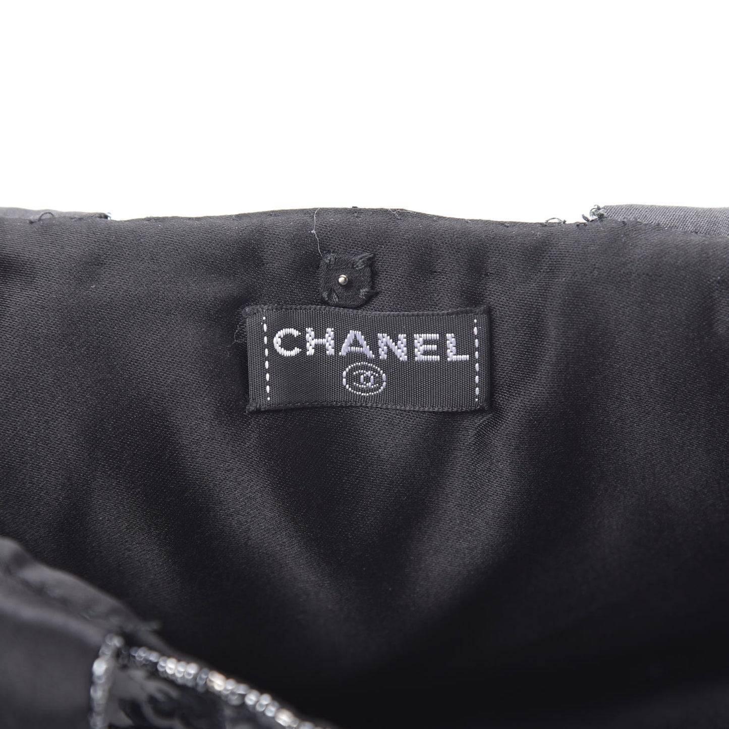 Sequin CC Evening Bag Black