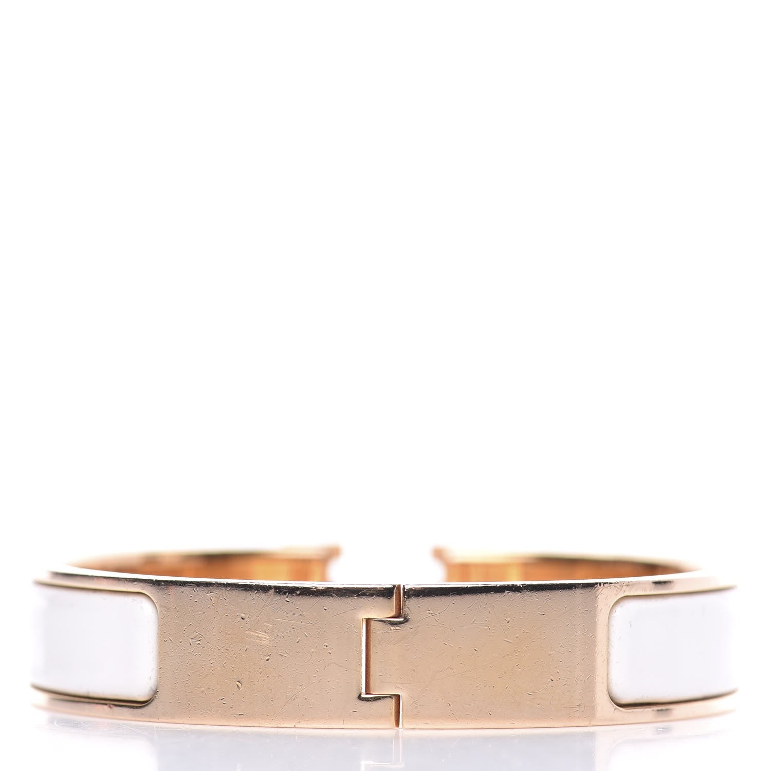 Hermes Enamel Narrow Clic Clac H Bracelet PM White 3 of 6
