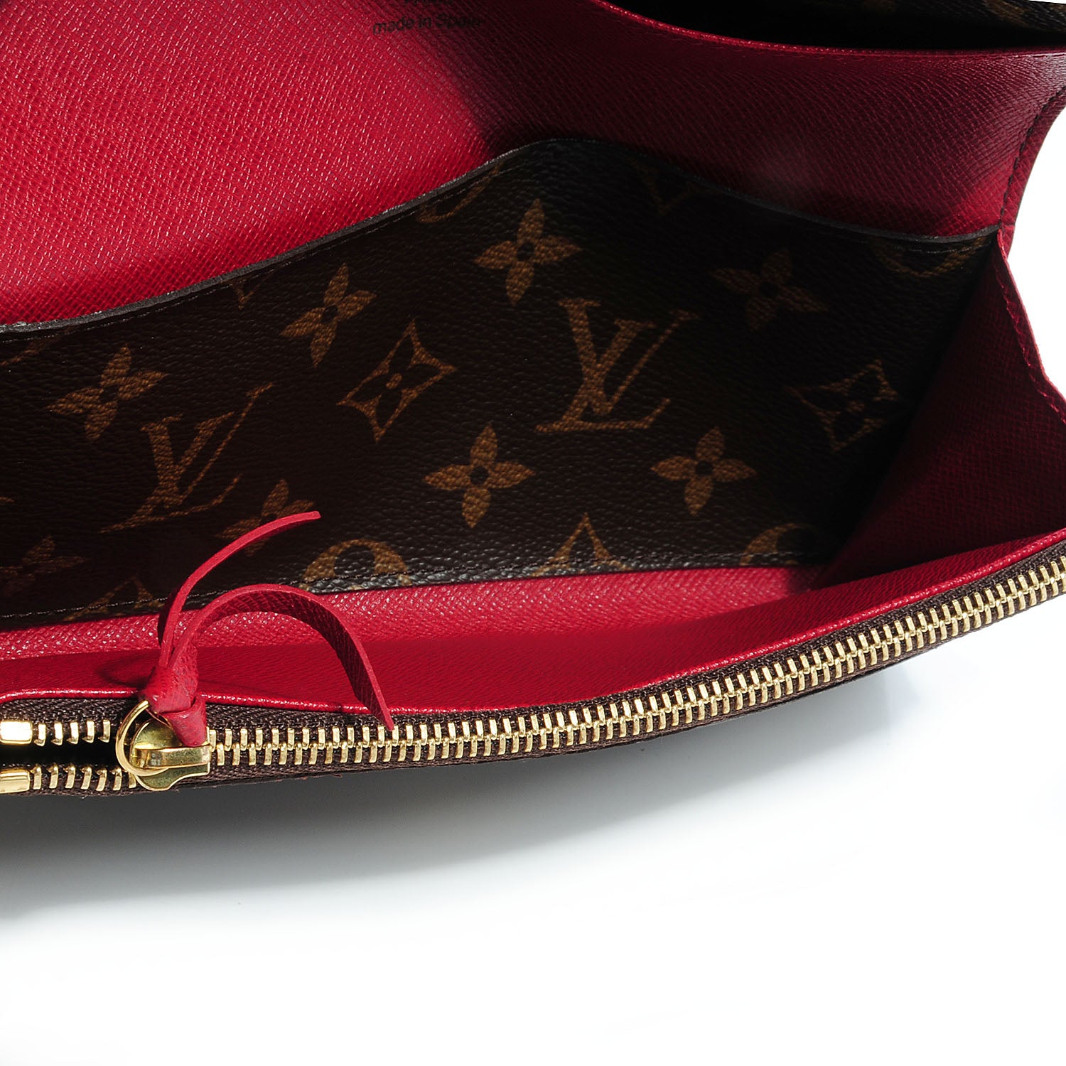 Louis Vuitton Monogram Emilie Wallet Red 8 of 8