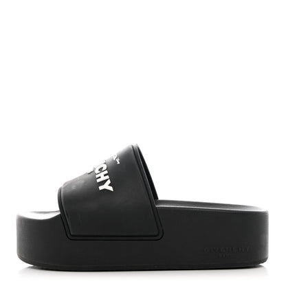 Givenchy Rubber Logo 101 Dalmatians Print Platform Slides 39 Black 1 of 12