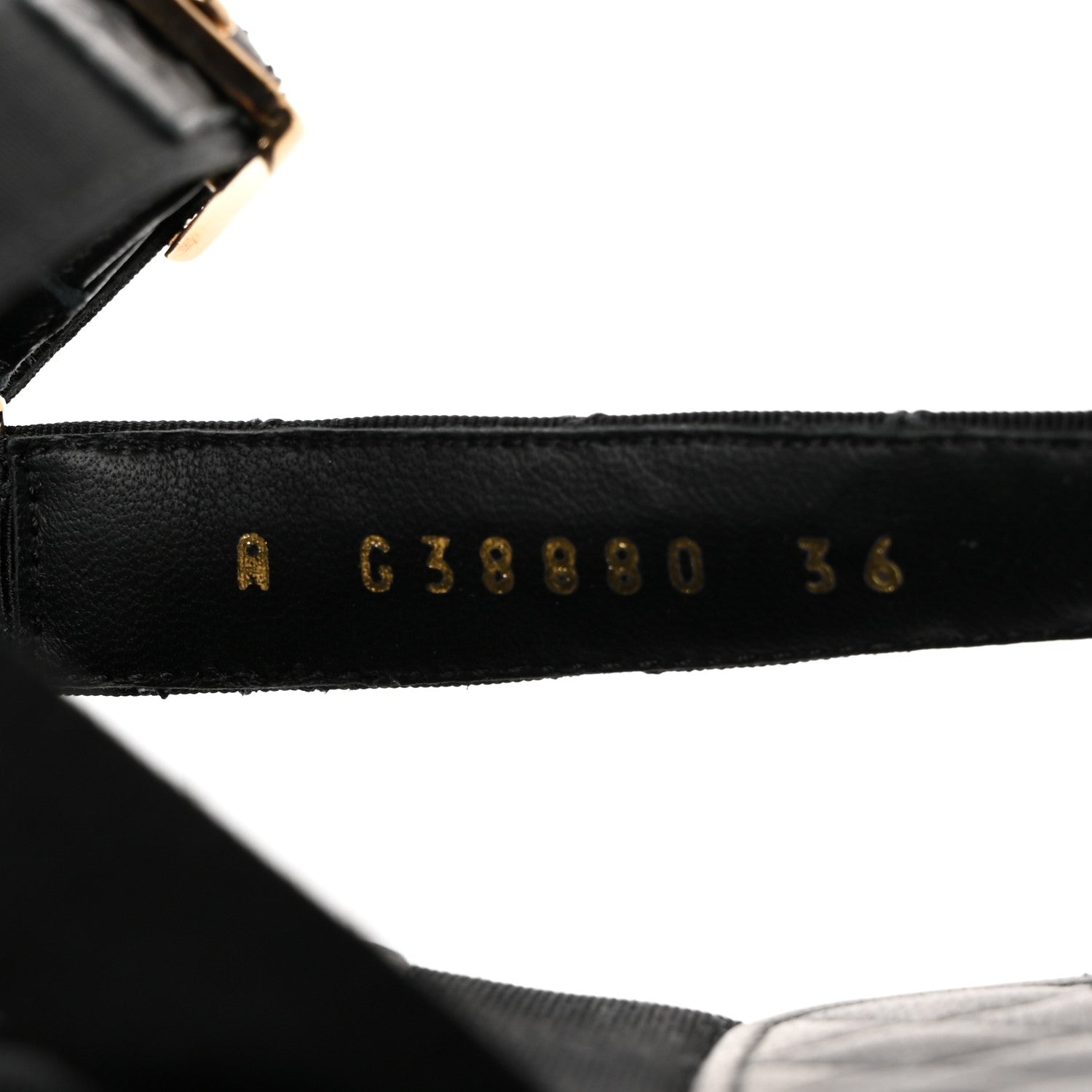 Chanel Grosgrain Logo Platform Sandals 36 Black 7 of 9
