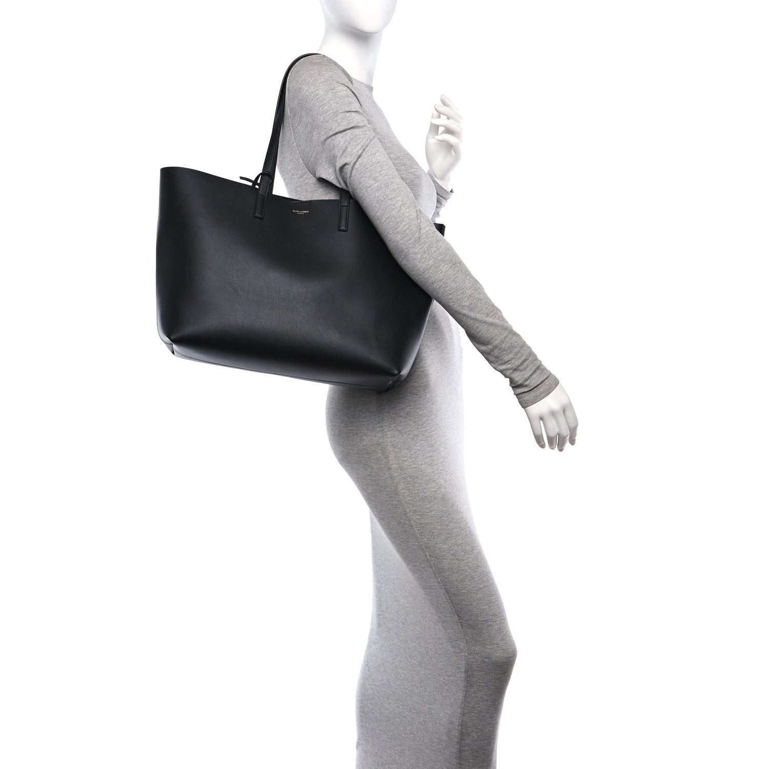 Saint Laurent Calfskin Large Shopping Tote Black 2 of 11