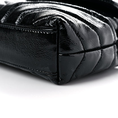 Saint Laurent Patent Y Quilted Monogram Toy Loulou Crossbody Bag Black 11 of 13
