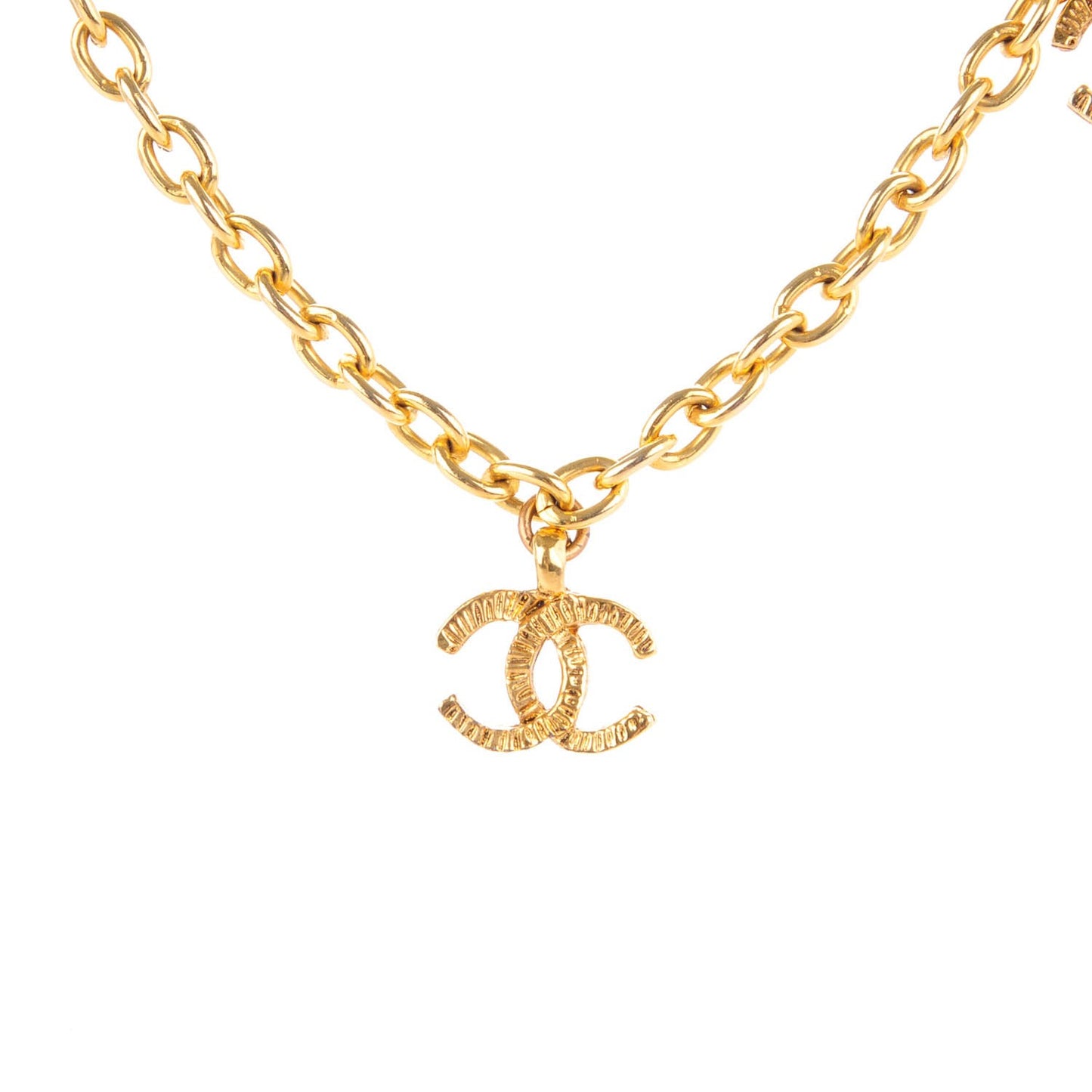 CC Charm Necklace Gold