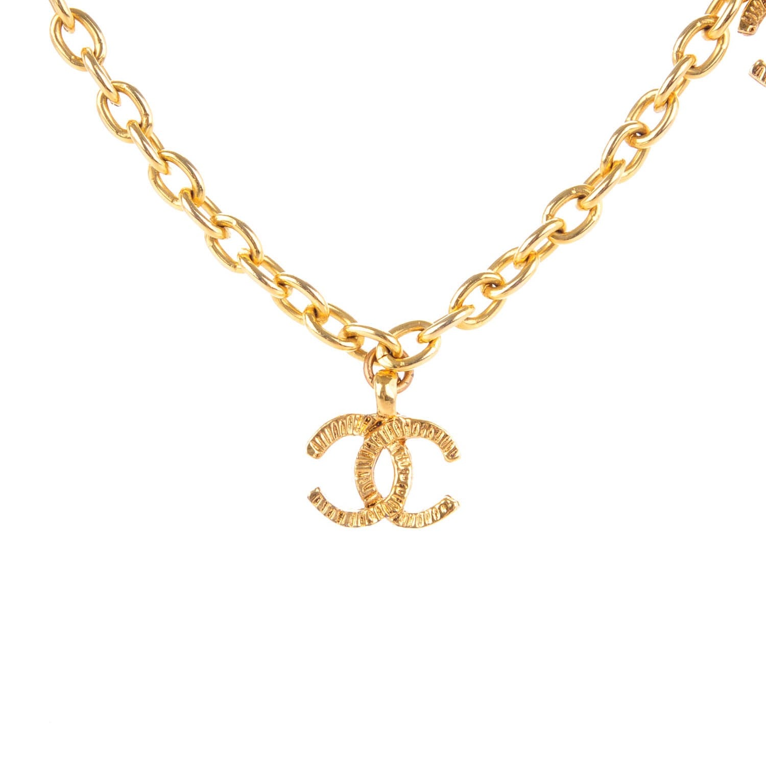 Chanel CC Charm Necklace Gold 3 of 5