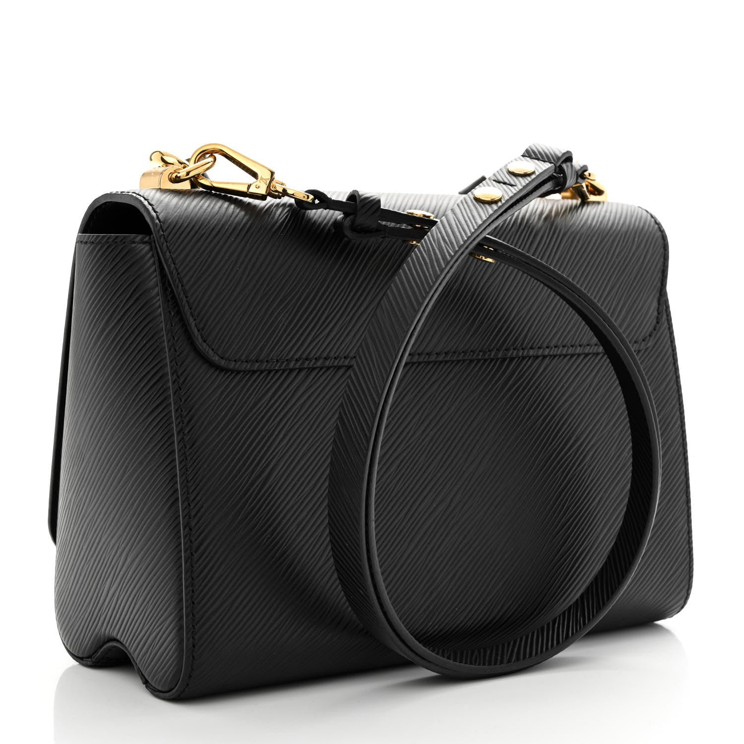 Louis Vuitton Epi Twist Braided Strap Shoulder Bag MM Black 4 of 12