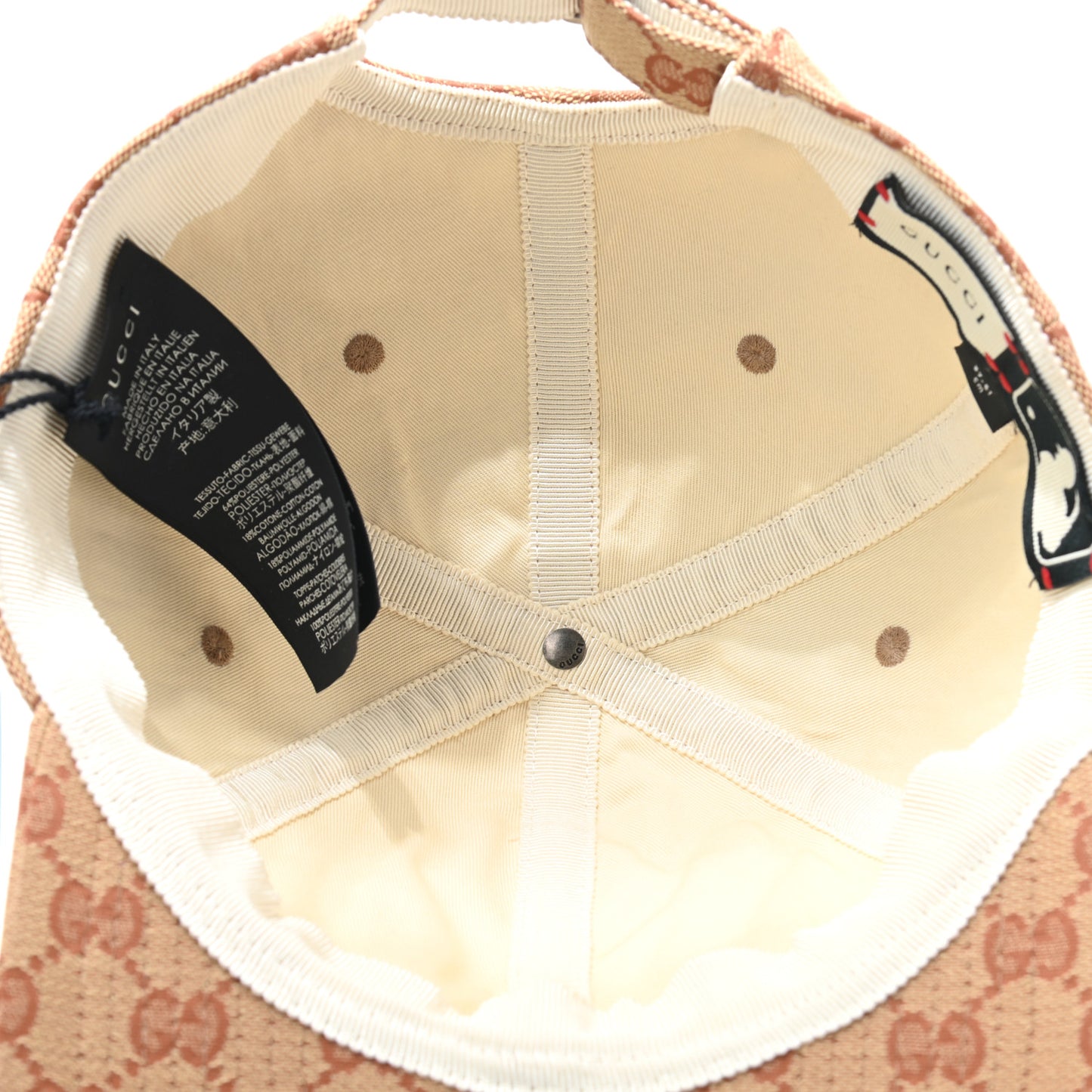 X MLB Monogram NY Yankees Baseball Hat 57-61 Beige Ruggine