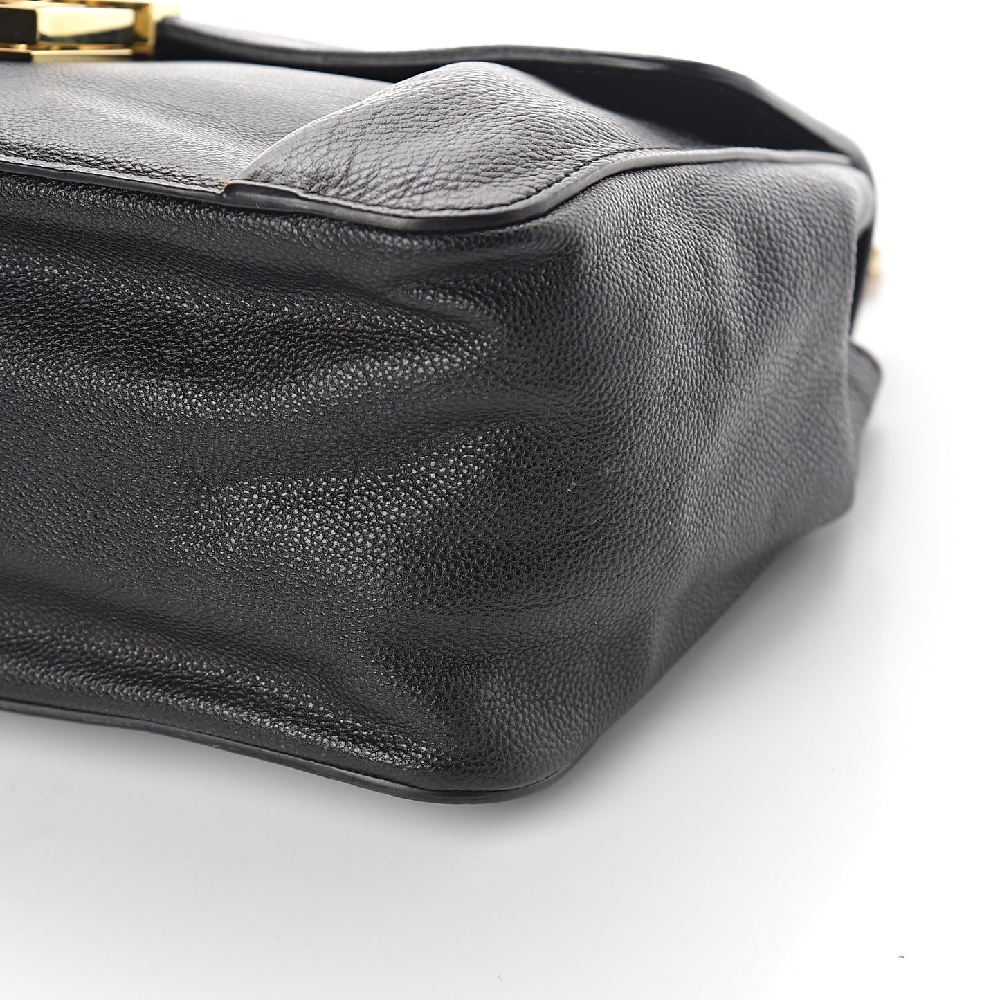 Goatskin Medium Elsie Shoulder Bag Black