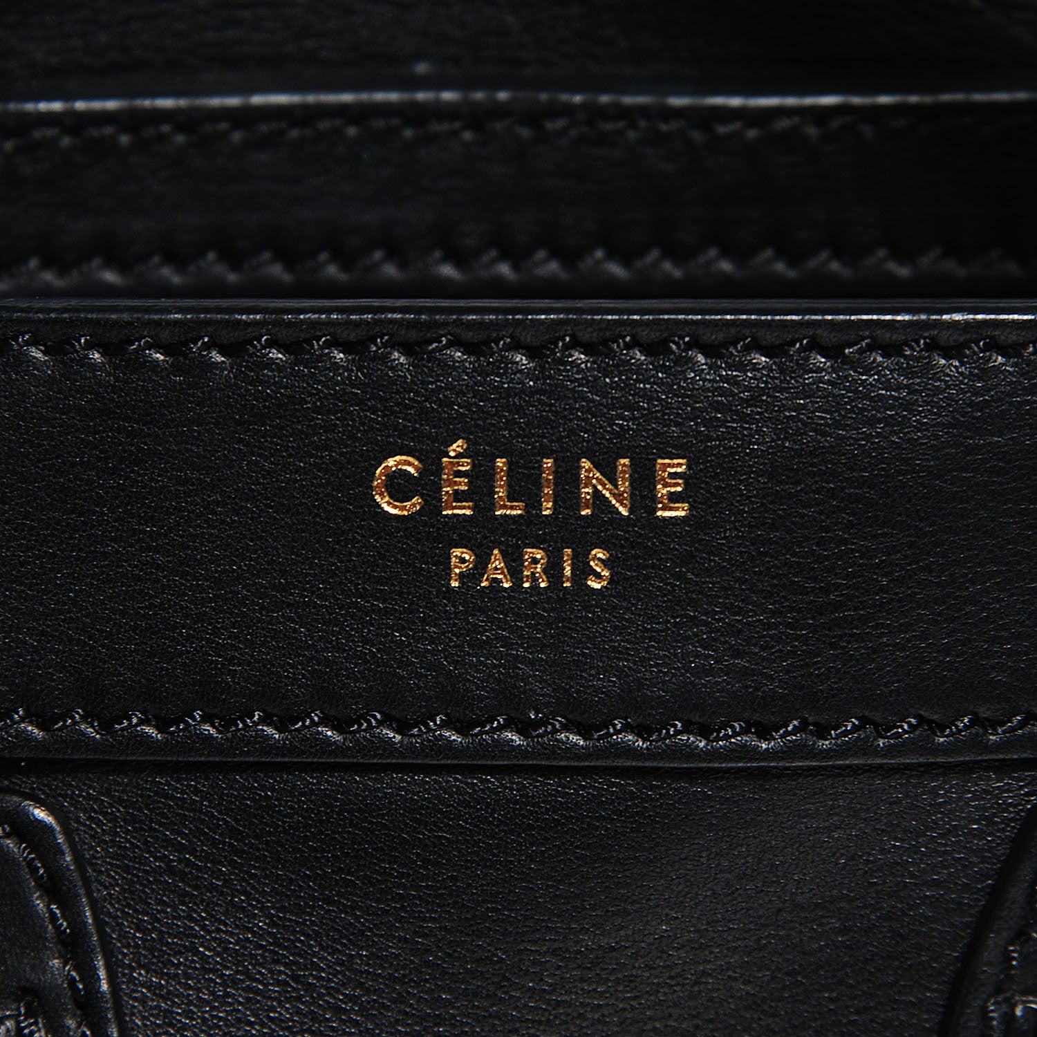Celine Smooth Calfskin Nano Luggage Black 6 of 9