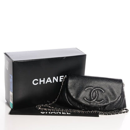 Chanel Caviar Half Moon Wallet On Chain WOC Black 5 of 9