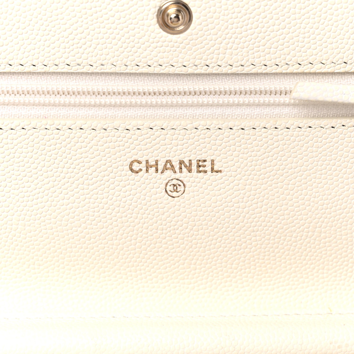 Chanel Caviar Quilted Wallet On Chain WOC White 6 of 20