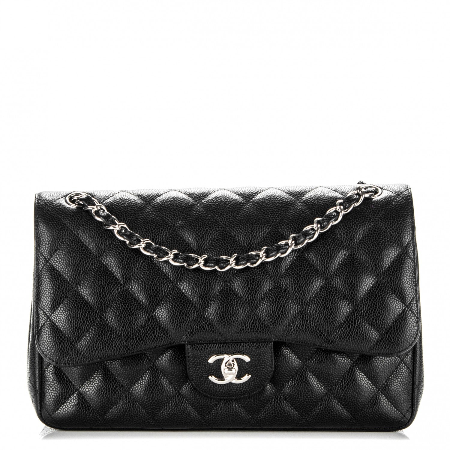 Chanel Caviar Quilted Jumbo Double Flap Black 1 of 7