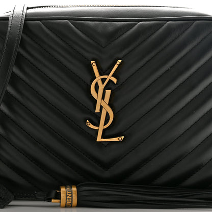 Saint Laurent Calfskin Matelasse Monogram Lou Camera Bag Black 8 of 11