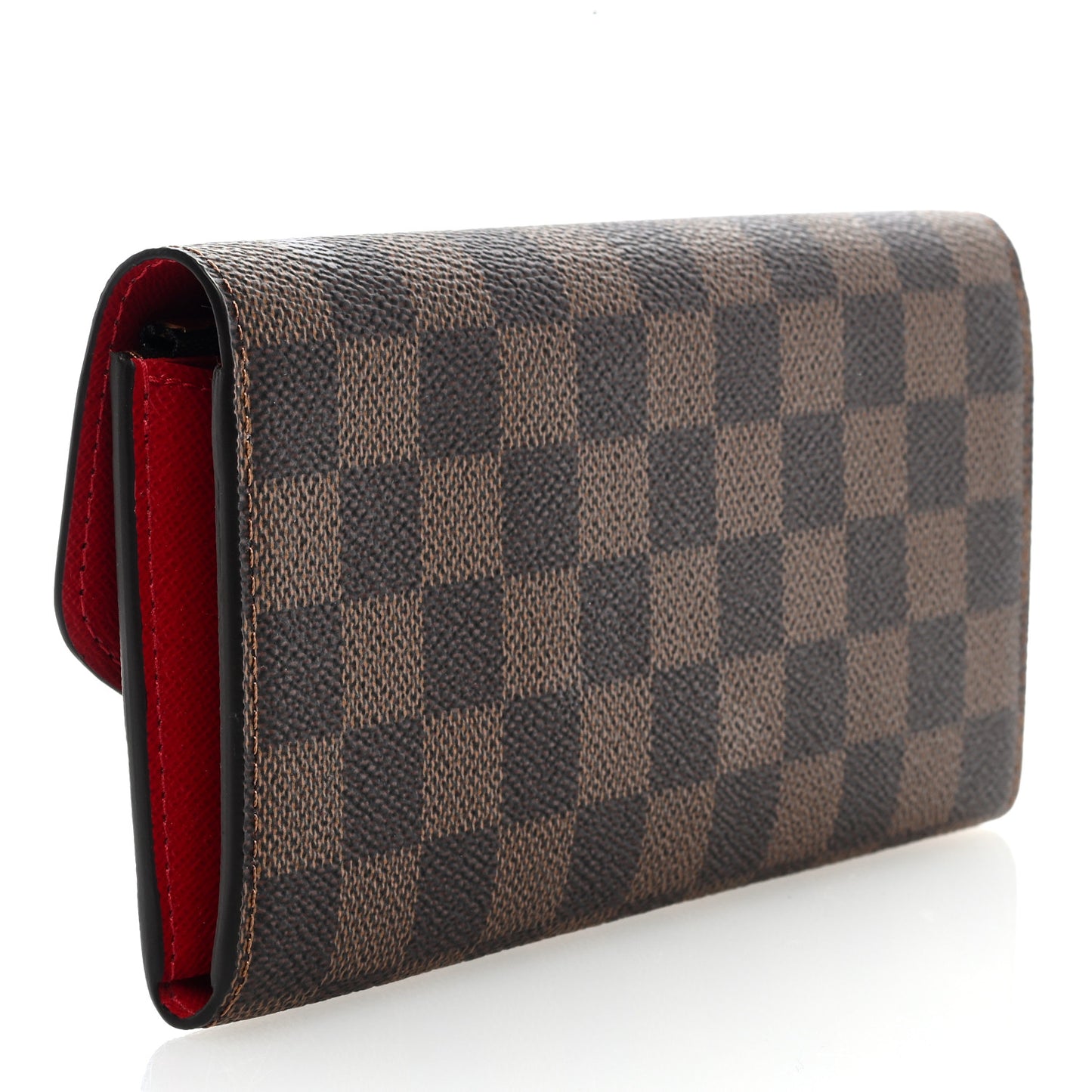 Damier Ebene Emilie Wallet Red