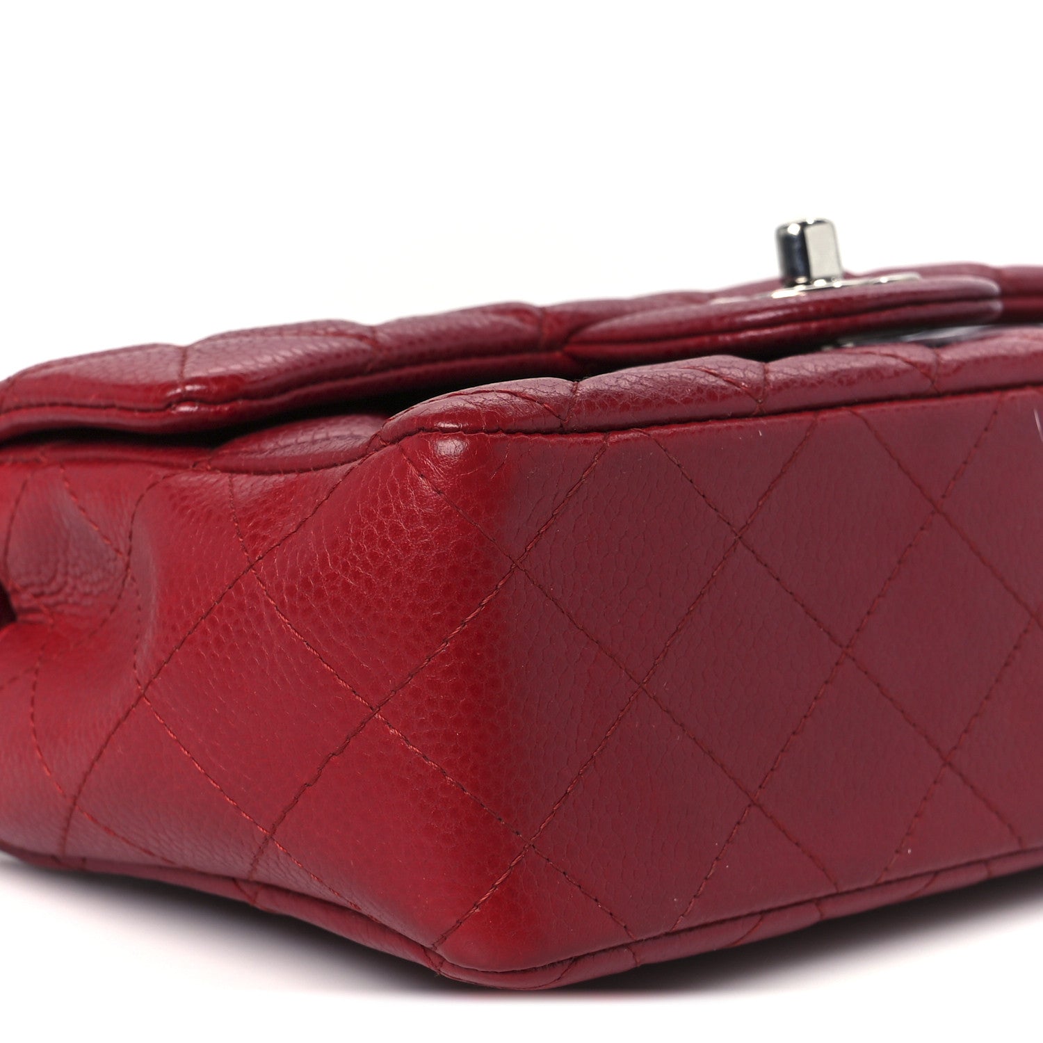 Chanel Caviar Quilted Mini Rectangular Flap Red 10 of 11