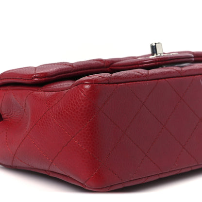 Chanel Caviar Quilted Mini Rectangular Flap Red 10 of 11