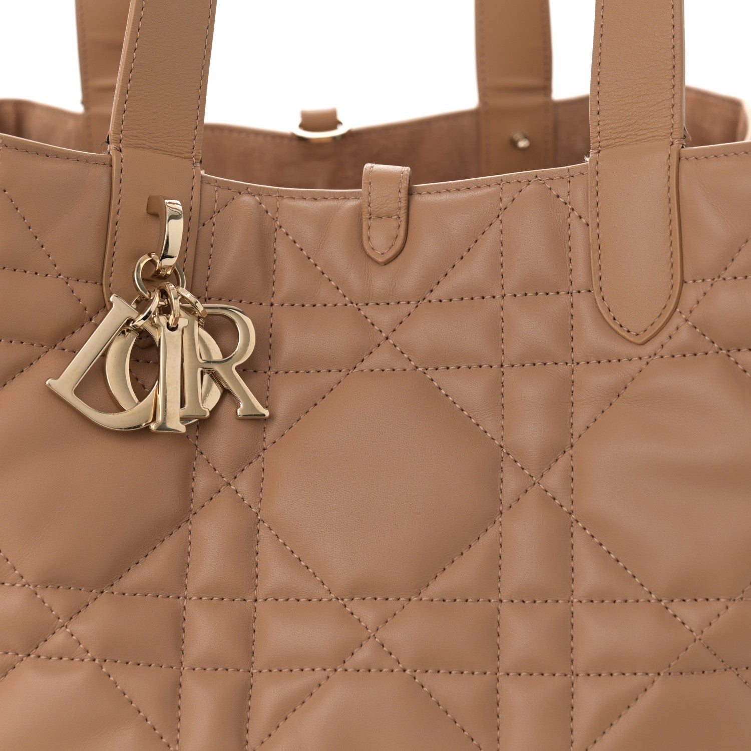 Christian Dior Calfskin Macrocannage Large Toujours Tan 9 of 15