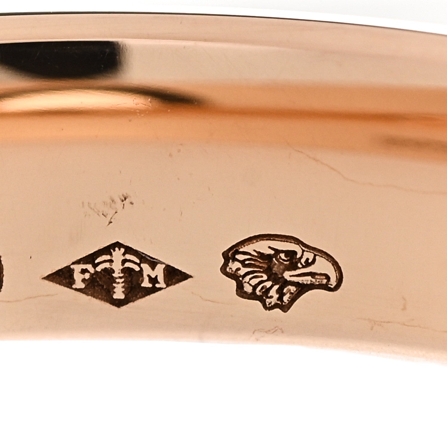 Hermes 18K Rose Gold Diamond Ever Herakles Wedding Band Ring 49 4.75 6 of 7