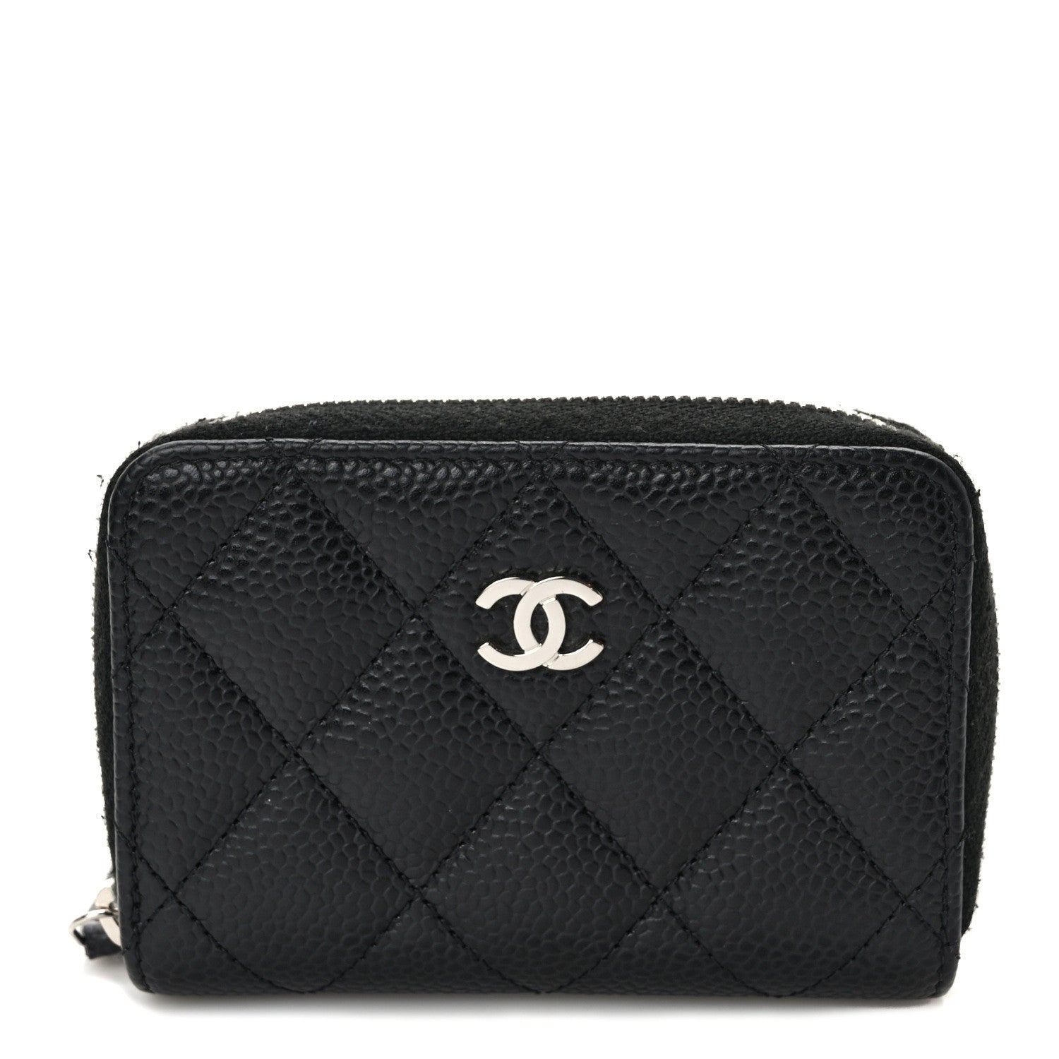 Chanel Caviar Quilted Zip Coin Purse Black 1 of 9