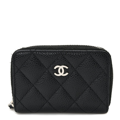 Chanel Caviar Quilted Zip Coin Purse Black 1 of 9