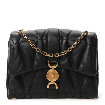 Versace Nappa Quilted Kleio Shoulder Bag Black 1 of 10