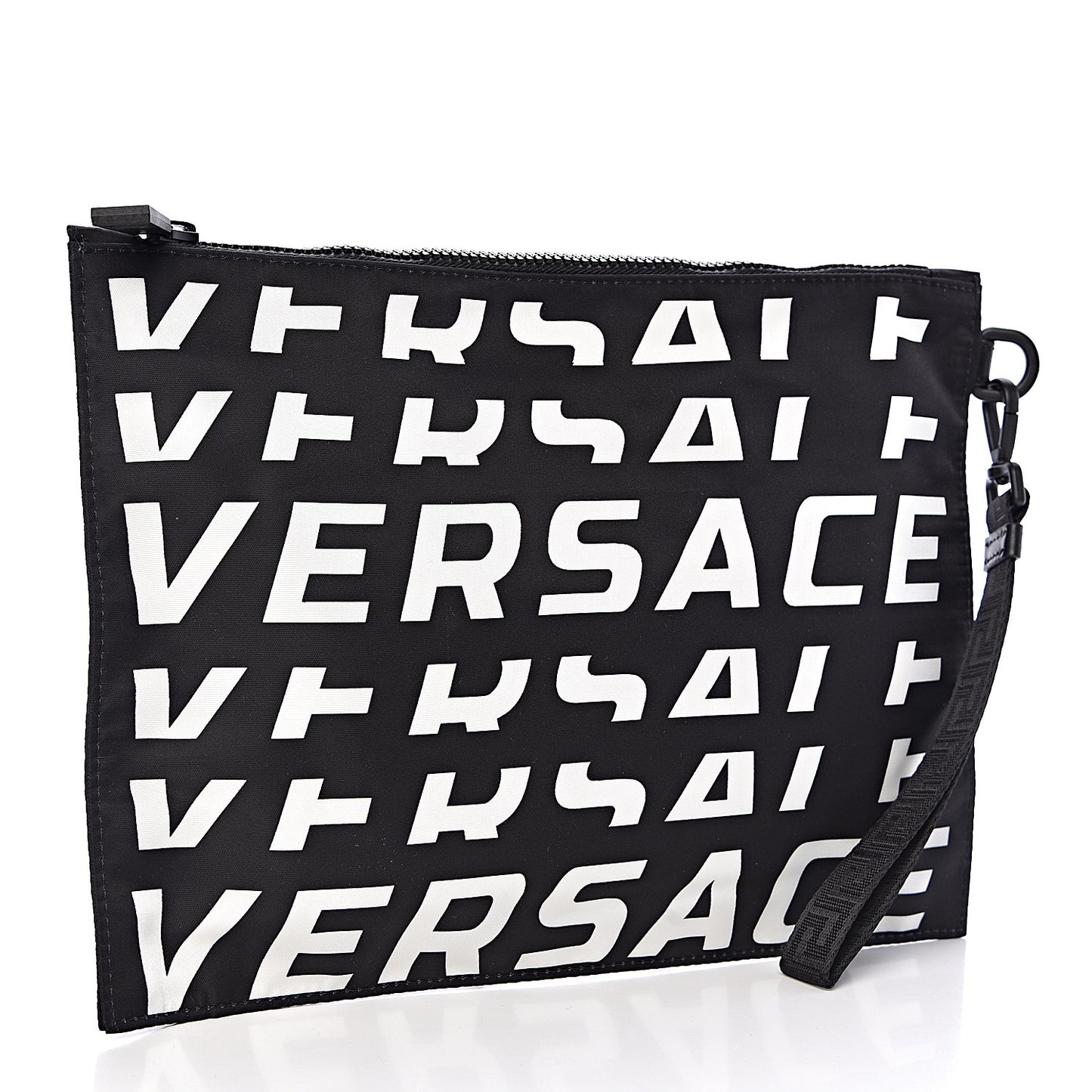 Nylon Logo Pochette Black White