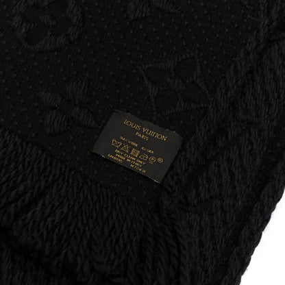 Louis Vuitton Wool Silk Logomania Scarf Charcoal Grey 3 of 4