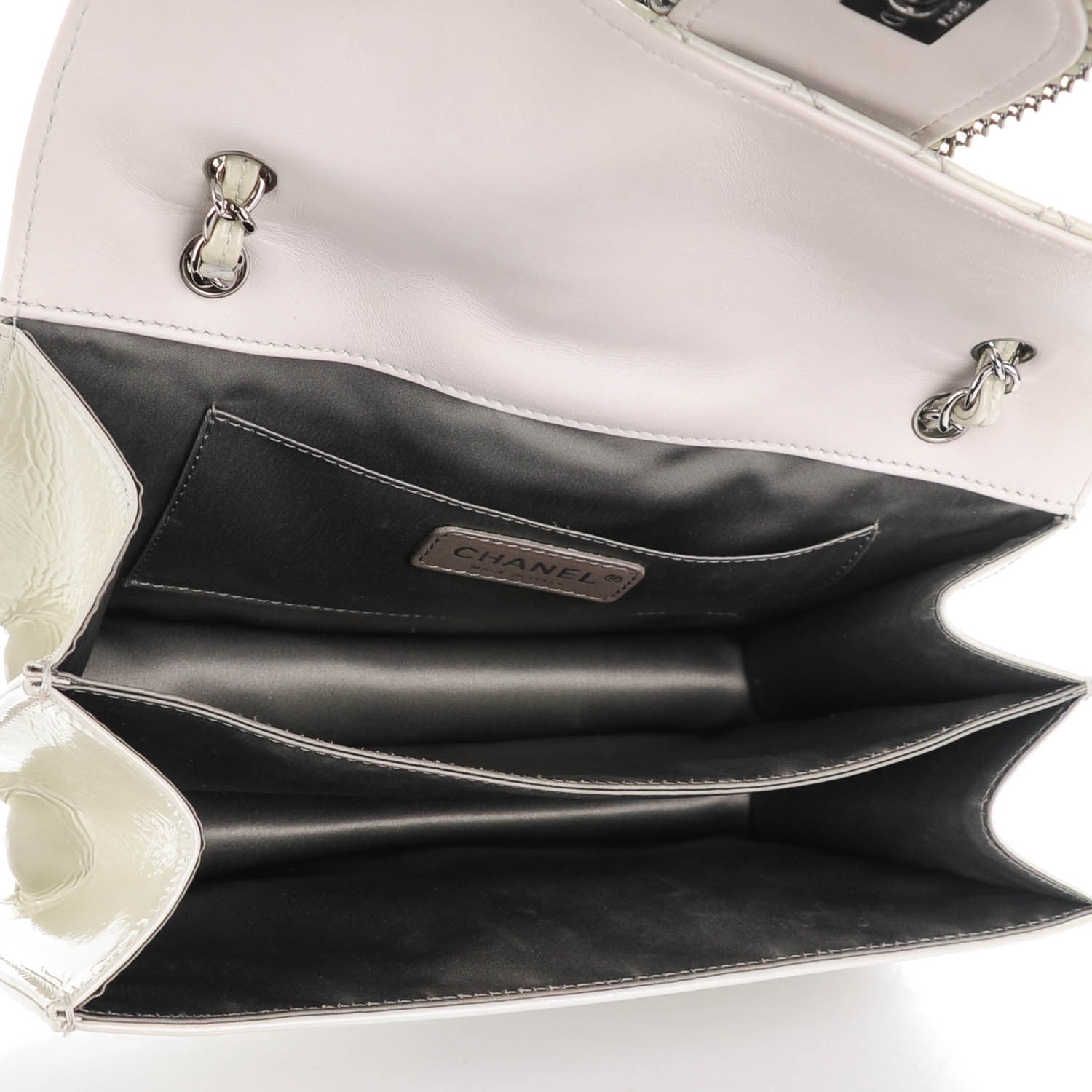 Chanel Patent Medium Madison Flap Light Grey 5 of 7