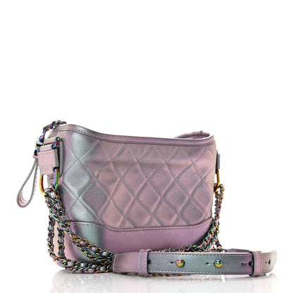 Chanel Iridescent Lambskin Calfskin Quilted Small Gabrielle Hobo Light Purple 3 of 13