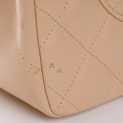 Chanel Lambskin Quilted Jumbo Double Flap Beige Clair 8 of 9