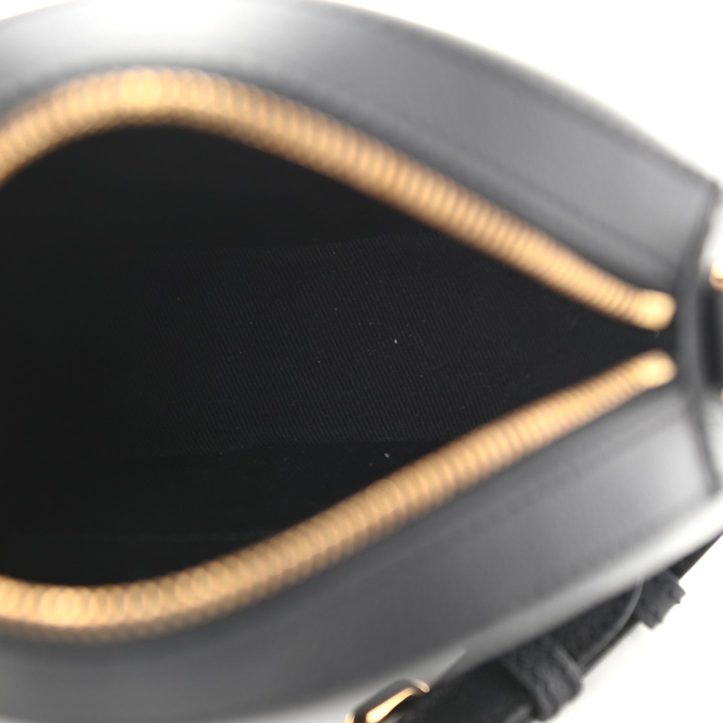 Calfskin La Medusa Round Camera Bag Black