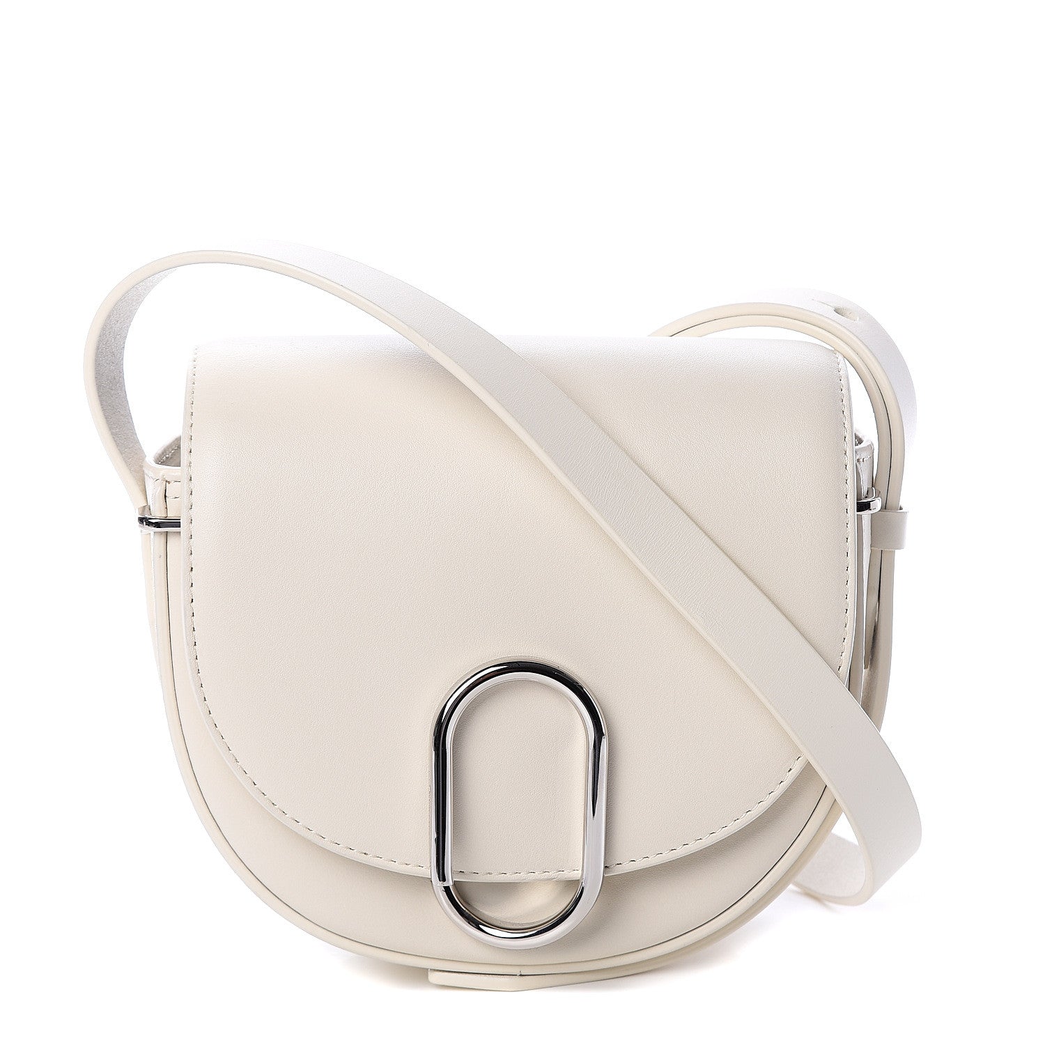 3.1 Phillip Lim 3.1 Calfskin Alix Saddle Crossbody Bag Off White 1 of 8